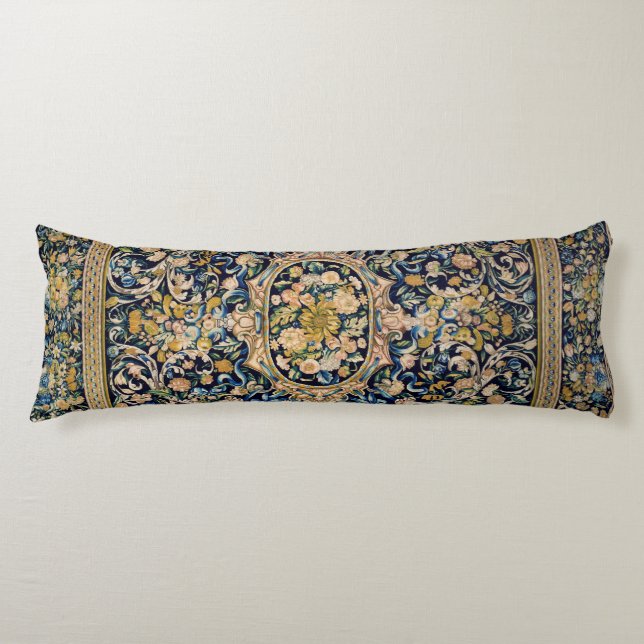 Decorative Floral Carpet Pattern Body Cushion (Front)