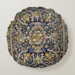 Decorative Floral Carpet Pattern Round Cushion