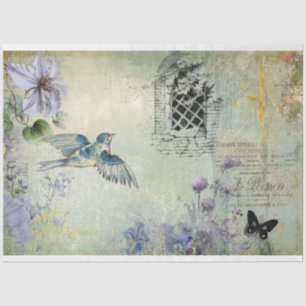 Decorative Floral Decoupage Tissue Paper