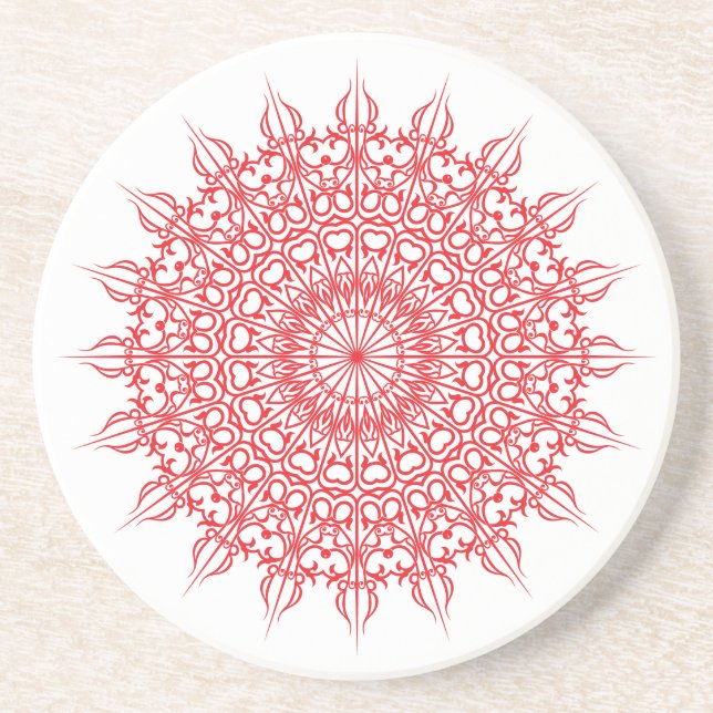 Decorative Floral Flourish Coaster (Front)