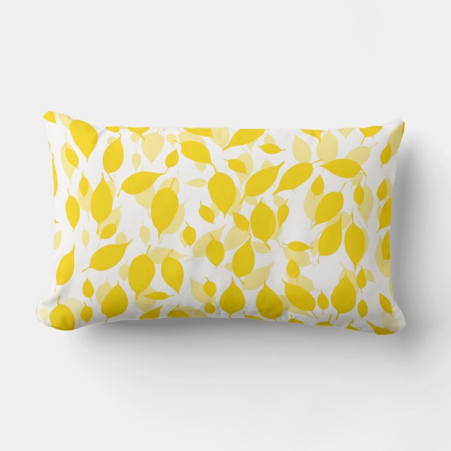 Decorative Floral lumbar throw pillow. Lumbar Cushion (Front)