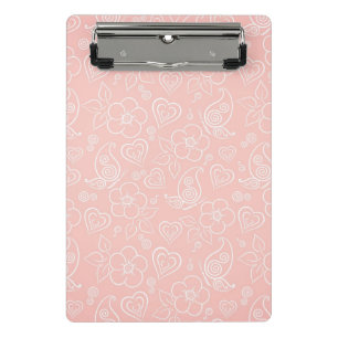 Decorative floral pattern mini clipboard
