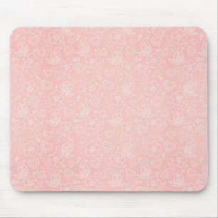 Decorative floral pattern mouse pad