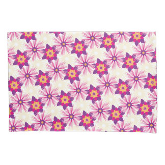 Decorative Floral pattern Pink Purple Astra Modern Pillowcase