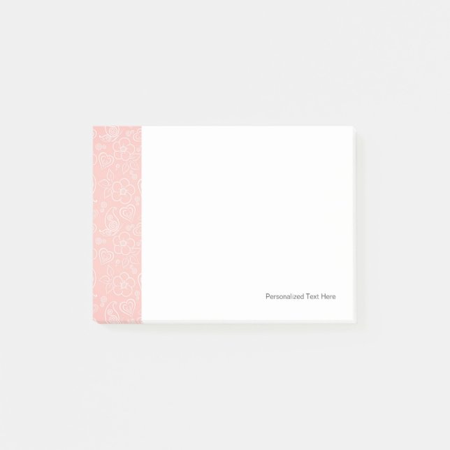 Decorative floral pattern post-it notes (Front)