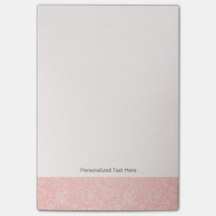 Decorative floral pattern post-it notes