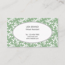 Decorative Floral Pattern Template  Business Card