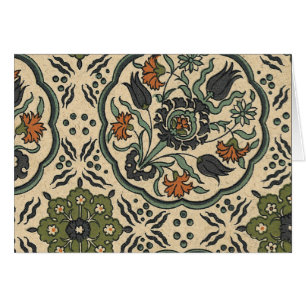 Decorative Floral Persian Tile Design