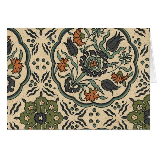 Decorative Floral Persian Tile Design (Front Horizontal)