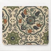 Decorative Floral Persian Tile Design