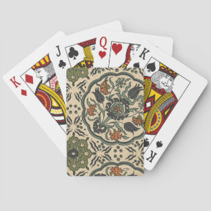 Decorative Floral Persian Tile Design Playing Cards