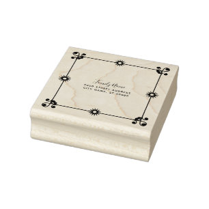 Decorative Floral Rubber Stamp