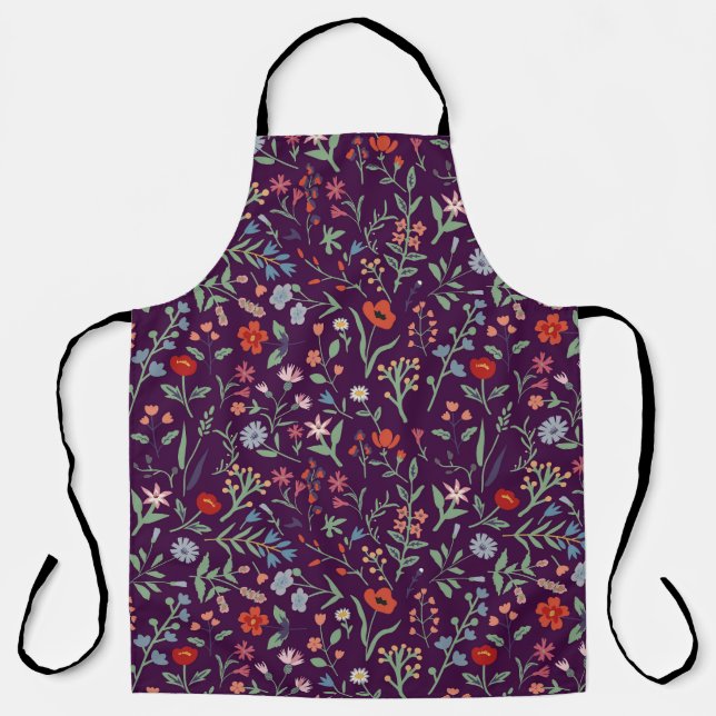 Decorative floral seamless pattern. apron (Front)
