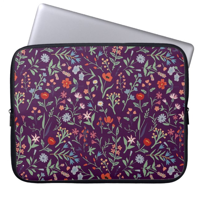 Decorative floral seamless pattern. laptop sleeve (Front)