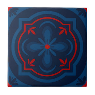 Decorative Floral Tile Pattern