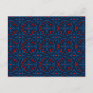 Decorative floral tiles pattern  enclosure card