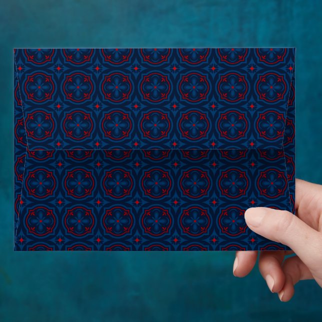 Decorative floral tiles pattern  envelope (Hand)