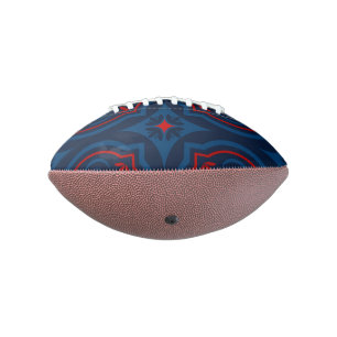 Decorative floral tiles pattern football