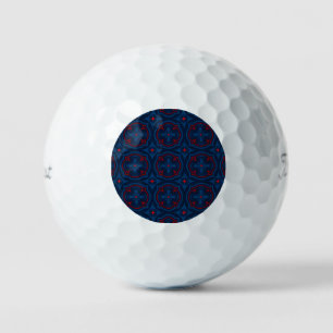 Decorative floral tiles pattern  golf balls