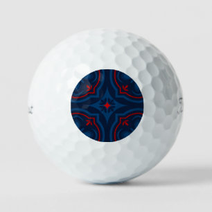 Decorative floral tiles pattern  golf balls
