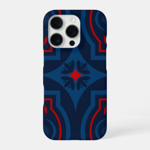 Decorative floral tiles pattern iPhone 16 pro case