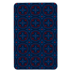 Decorative floral tiles pattern magnet