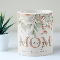 Decorative Floral 'we love you' MOM Personalised 