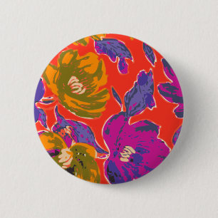 Decorative Florals 6 Cm Round Badge