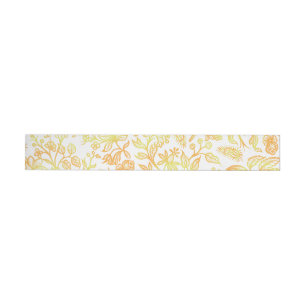 Decorative flowers 13 wrap around label