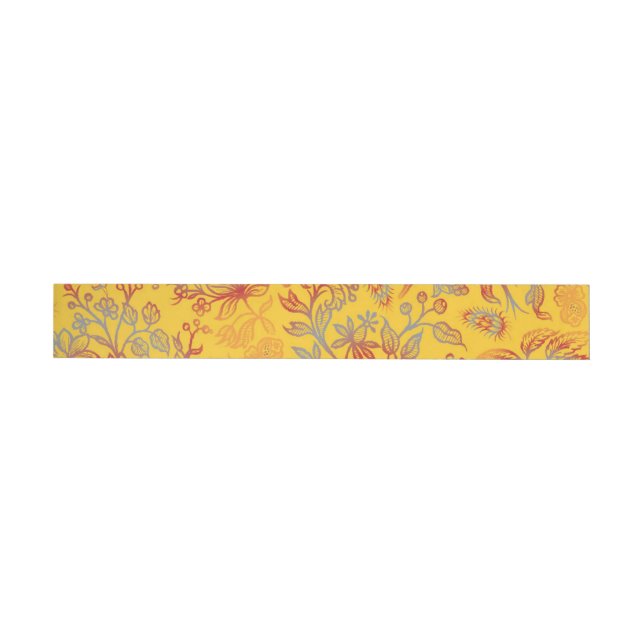 Decorative flowers 16 wrap around label (Individual)