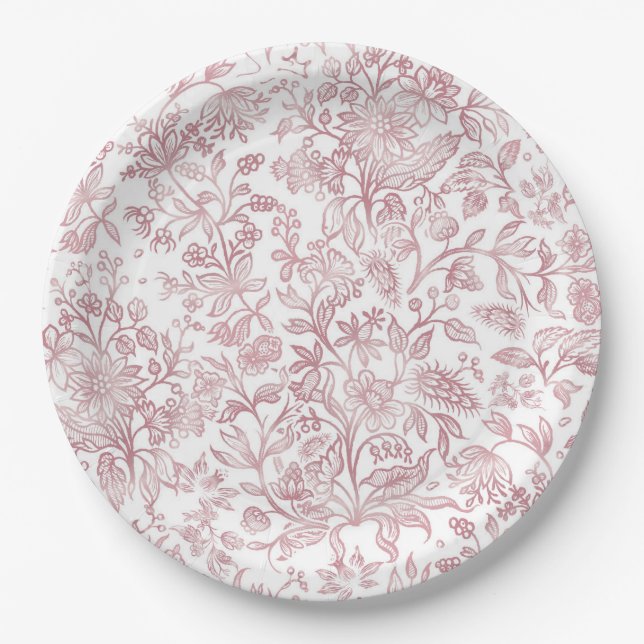 Decorative flowers 19 paper plate (Front)