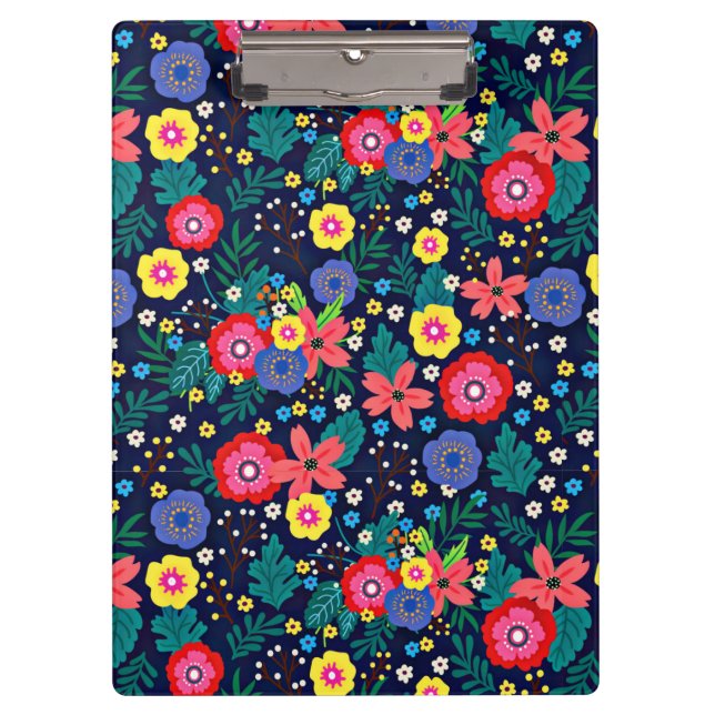 Decorative Flowers And Leaves Pattern-48675 Clipboard (Front)