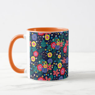Decorative Flowers And Leaves Pattern-48675 Mug