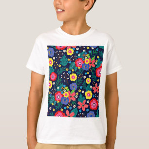 Decorative Flowers And Leaves Pattern-48675 T-Shirt