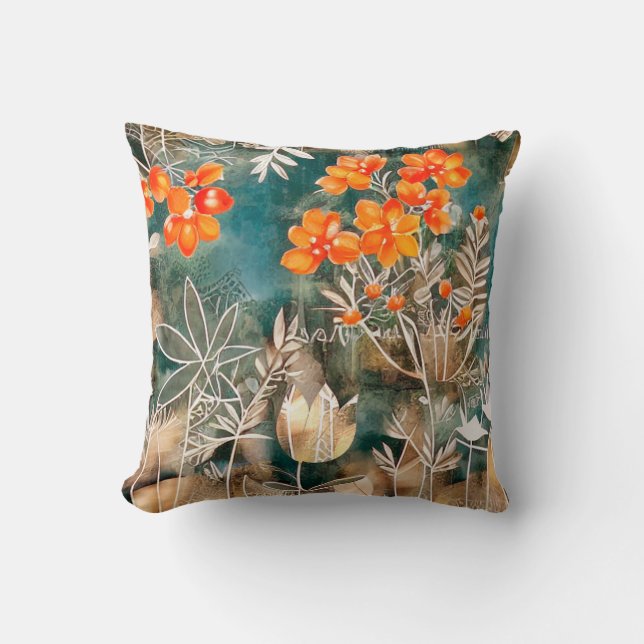 Decorative flowers cushion (Front)