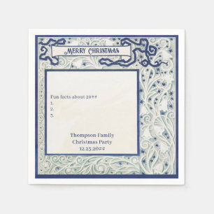 Decorative Foliage Festive Christmas Dinner Napkin