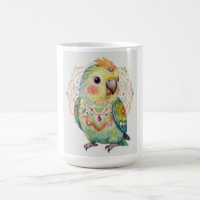 Decorative Folk‑Art Parrot Illustration 