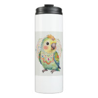 Decorative Folk‑Art Parrot Illustration 