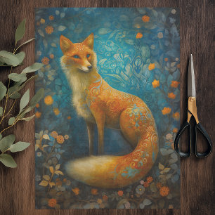 Decorative Forest Fox Tissue Paper