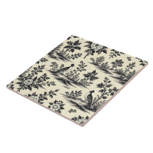 Decorative French toile pattern Ceramic Tile