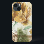 Decorative Fresco Design with Globe Flower iPhone 13 Case<br><div class="desc">This decorative fresco design by Megan Meagher features a globe flower. An abstract background surrounds the flower,  creating a surreal vibe that contrasts with the realistic flower.</div>