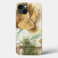 Decorative Fresco Design with Globe Flower