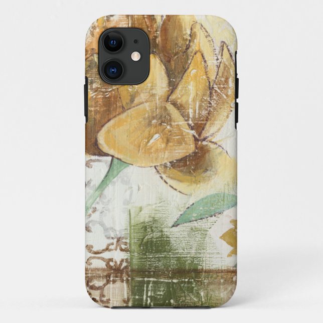 Decorative Fresco Design with Globe Flower Case-Mate iPhone Case (Back)