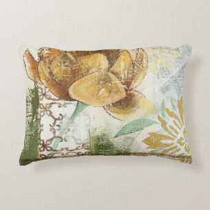 Decorative Fresco Design with Globe Flower Cushion