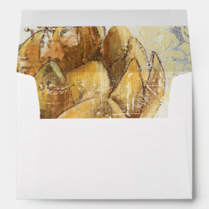 Decorative Fresco Design with Globe Flower Envelopes