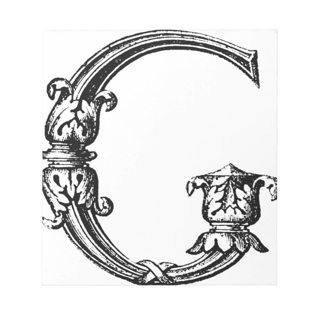 DECORATIVE G NOTEPAD (Front)