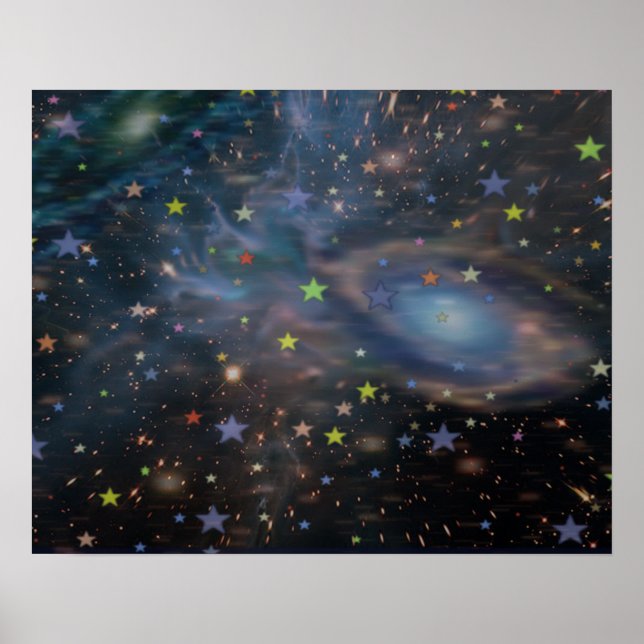 decorative galaxy stars poster (Front)