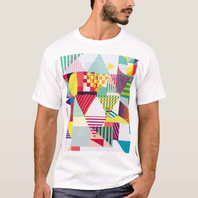 Decorative geometric, abstract seamless pattern. T-Shirt (Front)