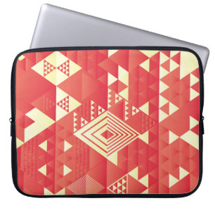 Decorative geometric, abstract vintage elements. laptop sleeve