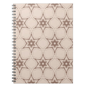 Decorative geometric floral pattern. Seamless vint Notebook